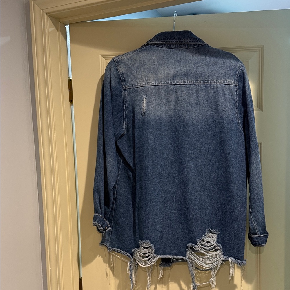 Distressed Denim Jacket - image 2